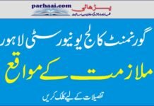 GC University Vacant Positions 2020