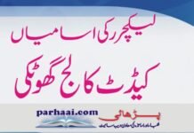 Lecturer Jobs Cadet College Ghotki Sindh