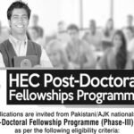 HEC Post Doctrol Fellowships Programme 2021 for AJK