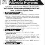 HEC Post Doctrol Fellowships Programme 2021 for AJK