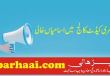 Muree Cadet College Jobs March 2021