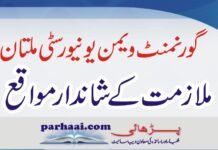 Government Women University Multan Jobs 2021