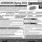 Admission in GCU Lahore in BS Programms 2021
