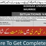 Kohsar University Muree Jobs 2021-Dec