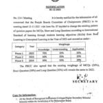 Paper Pattern Change Notification BISE Punjab