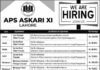 Teaching Jobs in APS (Army Public Schools)