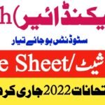 Date Sheet 12Th BISE Punjab