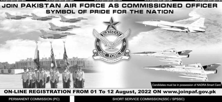 JOIN PAKISTAN AIR FORCE AS COMMISSIONED OFFICER