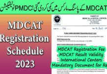 MDCAT Registration 2023 Update