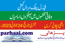 The Federal Public Service Commission has announced Vacancies