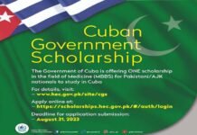Cuban Government Introduces Scholarships for Pakistani/AJK Nationals to Pursue MBBS Studies