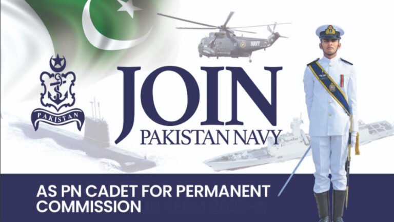 Join Pakistan Navy as PN Cadet (Permanent Commission)