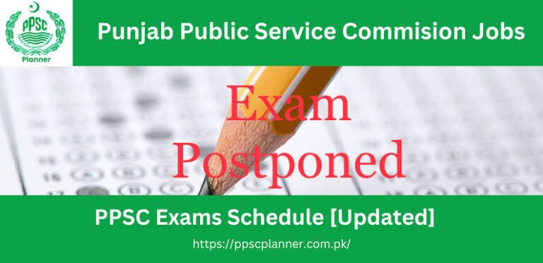 PPSC Tests / Exams Postponed Press Release