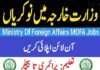 Ministry of Foreign Affairs Pakistan Jobs 2024