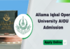 AIOU Admissions BS To PHD Autumn 2024