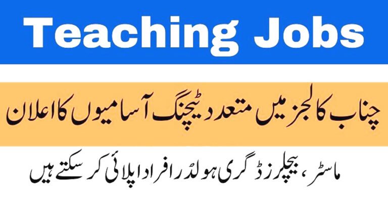 Teaching Jobs at Chenab Jhang  2024