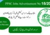 The Latest Punjab Govt Jobs through PPSC Ad No. 15/2024