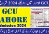 GCU Lahore Admissions M.Phil and MS Fall 2024