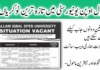 Jobs at Allama Iqbal University Islamabad 2024