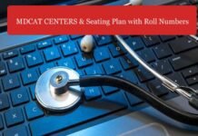 MDCAT (Entry Test) 2024 Examination Centers and Seating Plan with Roll Numbers