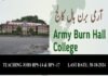 Army Burn Hall College Abbotabad Teaching Jobs 2024