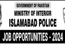 Job Opportunity in Islamabad Police