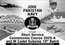 Join Pakistan Navy as M Cadet 2024