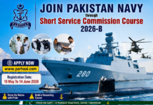 Join Pakistan Navy Through Short Service Commission Course 2026-B
