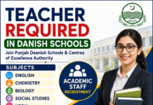 Teacher Required in Daanish Schools 2026 | Latest Teaching Jobs in Punjab