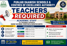 Punjab Daanish Schools Jobs 2026 Announced for Teachers