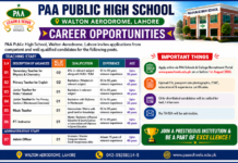 Pakistan Airports Authority Schools Teaching Jobs 2026
