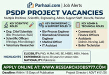 Jobs in PSDP Funded Public Organization
