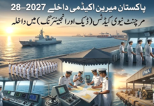 Pakistan Marine Academy Admissions 2027–28 Open