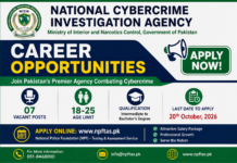 Jobs announcement in National Cyber Crime Agency Pakistan