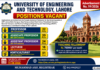 UET Lahore Teaching Posts August 2026