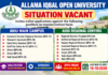 Jobs at AIOU (Allama Iqbal Open University Islamabad) 2026
