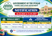 New School Timings Announced For Punjab Schools October 2026